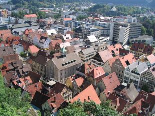 Blick auf Heidenheim's Innenstadt